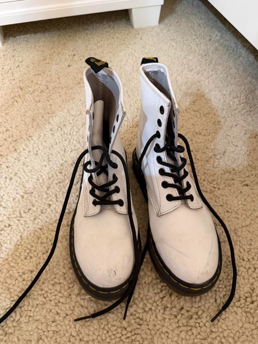 White Dr. Martens Boots